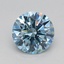 0.59 Ct. Fancy Vivid Blue Round Lab Grown Diamond