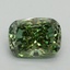 2.04 Ct. Fancy Vivid Green Cushion Lab Grown Diamond