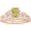 14K Rose Gold Secret Garden Diamond Ring (1/2 ct. tw.) with Winding Willow Diamond Ring (1/8 ct. tw.)