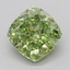 2.00 Ct. Fancy Green Cushion Lab Grown Diamond