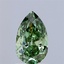 1.21 Ct. Fancy Vivid Green Pear Lab Grown Diamond