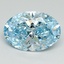 3.72 Ct. Fancy Vivid Blue Oval Lab Grown Diamond