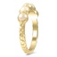 The Claudina Ring, smalltop view on a hand