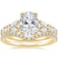 18K Yellow Gold Mireille Diamond Ring (1 ct. tw.) with Flair Diamond Ring (1/6 ct. tw.)
