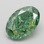 3.09 Ct. Fancy Vivid Green Oval Lab Grown Diamond