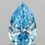 1.09 Ct. Fancy Vivid Blue Pear Lab Grown Diamond
