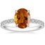 18K White Gold Clara Diamond Ring, smalltop view
