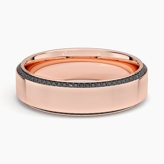 Avalon Eternity Black Diamond 6mm Wedding Ring (2/5 ct. tw.) in 14K Rose Gold
