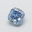 0.89 Ct. Fancy Vivid  Blue Cushion Lab Grown Diamond