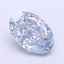 1.26 Ct. Fancy Intense Blue Oval Lab Grown Diamond