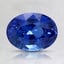 8.1x6.1mm Blue Oval Sapphire, smalltop view