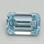 1.09 Ct. Fancy Intense Blue Emerald Lab Grown Diamond