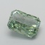 1.53 Ct. Fancy Vivid  Green Radiant Lab Grown Diamond
