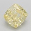 1.38 Ct. Fancy Intense Yellow Cushion Lab Grown Diamond