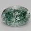 1.56 Ct. Fancy Vivid Green Oval Lab Grown Diamond