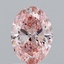 2.01 Ct. Fancy Intense Pink Oval Lab Grown Diamond