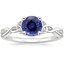 18K White Gold Celtic Love Knot Ring, smalltop view