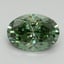 3.03 Ct. Fancy Vivid Pacific Green Oval Lab Grown Diamond