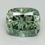 2.07 Ct. Fancy Vivid Pacific Green Cushion Lab Grown Diamond