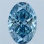 2.53 Ct. Fancy Vivid  Blue Oval Lab Grown Diamond