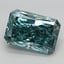 4.41 Ct. Fancy Vivid Blue Green Radiant Lab Grown Diamond