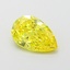 1.02 Ct. Fancy Vivid  Yellow Pear Lab Grown Diamond