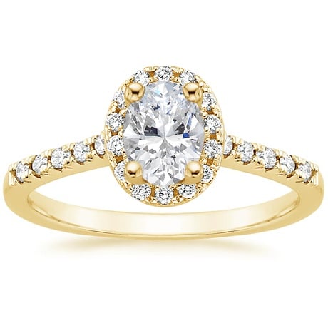 18K Yellow Gold Odessa Diamond Ring (1/5 ct. tw.) with Sonora Diamond Ring (1/8 ct. tw.)
