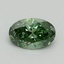 0.56 Ct. Fancy Vivid Pacific Green Oval Lab Grown Diamond
