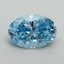2.15 Ct. Fancy Vivid Blue Oval Lab Grown Diamond
