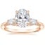 18K Rose Gold Simply Tacori Three Stone Marquise Diamond Ring, smalltop view
