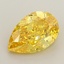 1.15 Ct. Fancy Vivid Yellow Pear Lab Grown Diamond