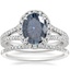18K White Gold Fortuna Diamond Ring (1/2 ct. tw.) with Whisper Diamond Ring (1/10 ct. tw.)