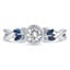 Custom Sapphire Accented Bezel Set Diamond Ring