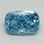 1.03 Ct. Fancy Vivid Blue Cushion Lab Grown Diamond