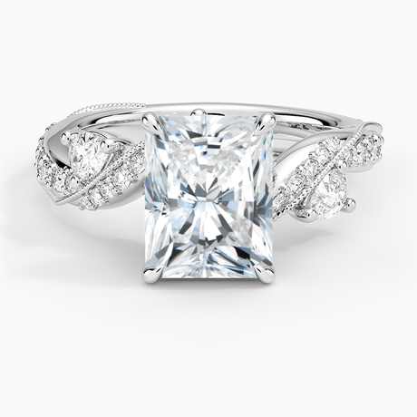 18K White Gold Grand Camellia Diamond Ring