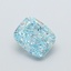 1.53 Ct. Fancy Vivid  Blue Cushion Lab Grown Diamond