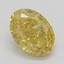 0.65 Ct. Fancy Intense Orangy Yellow Oval Diamond