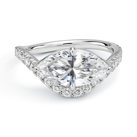 18K White Gold Silhouette Diamond Ring (1/2 ct. tw.)