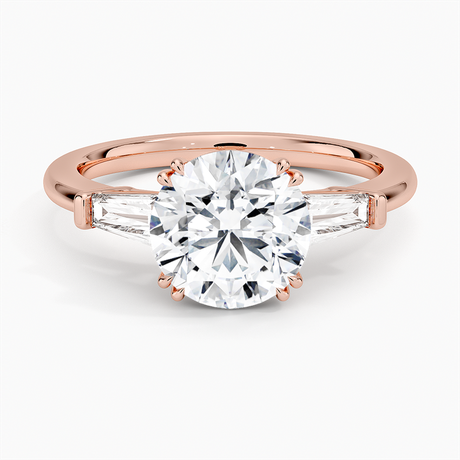 14K Rose Gold Symphony Double Prong Three Stone Diamond Ring (1/2 ct. tw.)