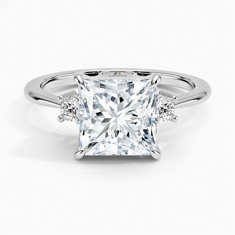 Three Diamond Engagement Ring - Selene