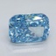 2.01 Ct. Fancy Vivid Blue Cushion Lab Grown Diamond