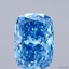 1.47 Ct. Fancy Vivid  Blue Cushion Lab Grown Diamond