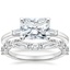 Platinum East West Tapered Baguette Diamond Ring with Luxe Tapered Baguette Contour Ring