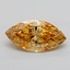 0.98 Ct. Fancy Vivid Brownish Yellow Marquise Lab Grown Diamond