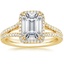 18K Yellow Gold Fortuna Halo Diamond Ring (1/2 ct. tw.), smalltop view