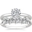 18K White Gold 2mm Comfort Fit Ring with Jardiniere Diamond Ring
