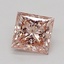 0.50 Ct. Fancy Intense Brownish Pink Princess Lab Grown Diamond