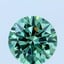 1.03 Ct. Fancy Vivid Green Round Lab Grown Diamond