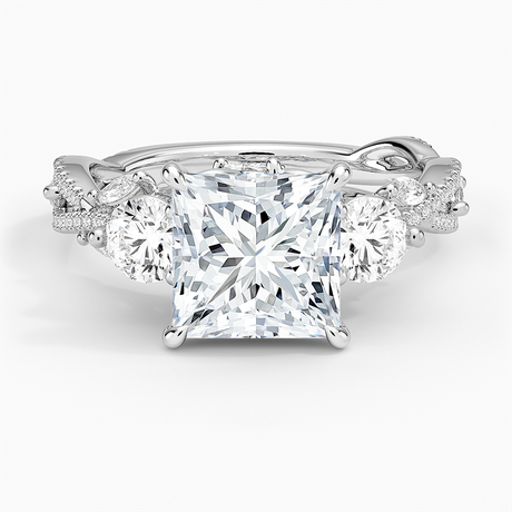 Luxe Secret Garden Three Stone Diamond Ring
