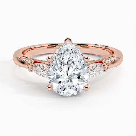 18K Rose Gold Simply Tacori Three Stone Diamond Ring (1/3 ct. tw.)